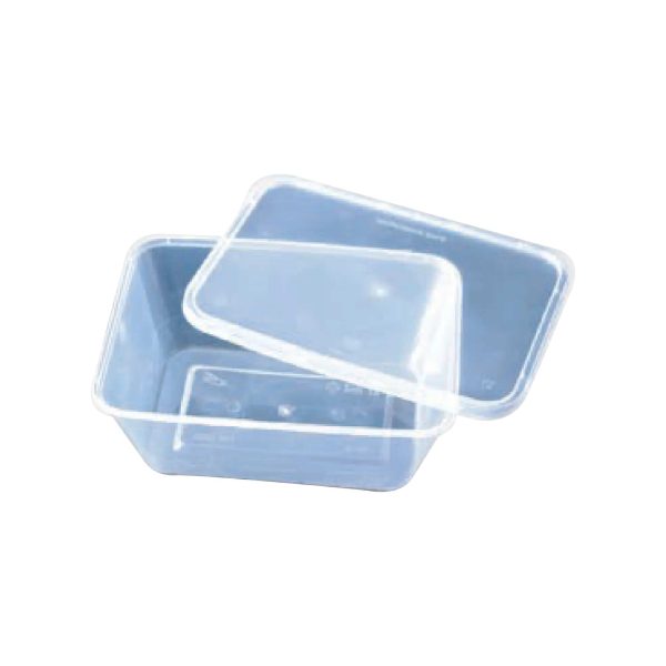 Clear Microwaveable Rectangular Container with Lid